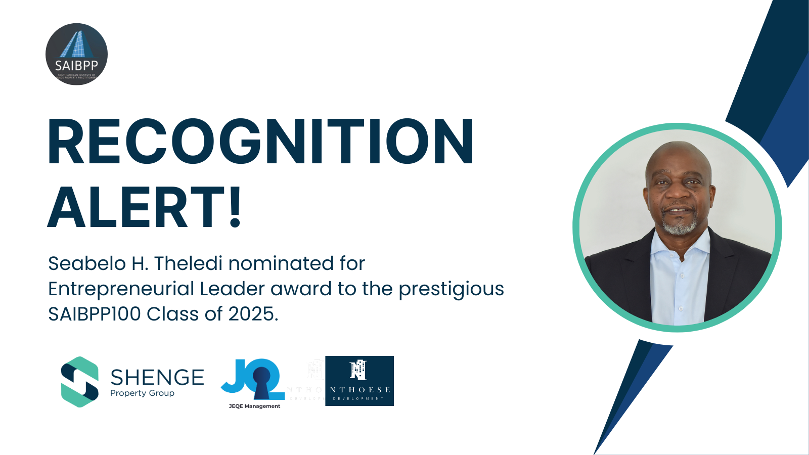 You are currently viewing A Visionary Recognised – Seabelo Herbert Theledi Joins the SAIBPP100 Class of 2025